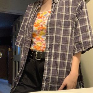 DAD PLAID BUTTON UP!